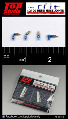 TD23198 - 1/24 - 1/20 - 0.9mm RESIN HOSE JOINTS