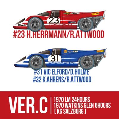 1/12 Maquette en Kit PORSCHE 917K 1970 VERSION C LE MANS #23 -#21 model factory hiro k513