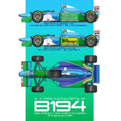 1/12 maquette en kit - Benetton B194 - M.Schumacher- model factory hiro K860 précommande