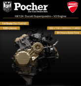 Maquette à construire 1/4 moteur Ducati Panigale V2 Superquadro Final Edition Pocher HM124
