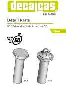 1/12  ECROUS DISQUES DE FREIN MOTO - 3D- DECALCAS- DCL-PAR108