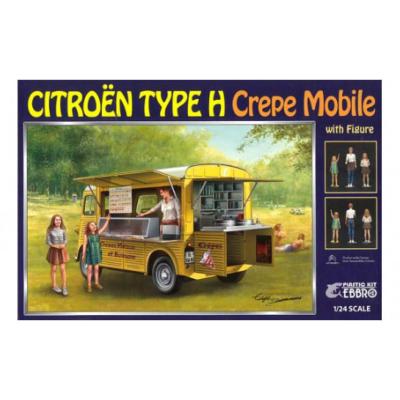1/24 Maquette en kit - CITROEN TYPE H CREPE MOBILE avec Personnages - EBBRO - EBR25013