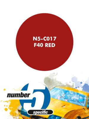 PEINTURE POUR AEROGRAPHE FERRARI F40 RED - NUMBER FIVE- N5-C017