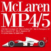 1/43 maquette en kit - Mc Laren mp4/5 version A GP allemagne/italie - model factory hiro K808