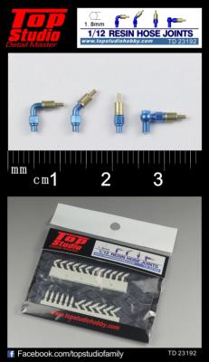 TD23192 - 1/12 - 1.8mm RESIN HOSE JOINTS