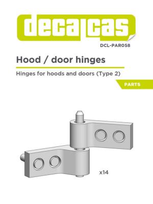 1/12 HOOD DOOR HINGES - DECALCAS - DCL-PAR058