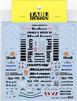 1/20 Mc LAREN MP4/4 FULL  DECAL - TABU- TABU20015B