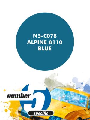 PEINTURE POUR AEROGRAPHE ALPINE A110 BLUE -30 ML - NUMBER FIVE- N5-C078