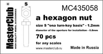 TETE BOULON EXAGONAL - résine 1.2mm - Masterclub - MC435058