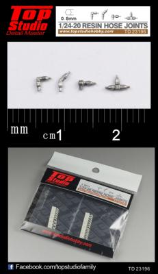TD23196 - 1/24 - 1/20 - 0,8mm RESIN HOSE JOINTS
