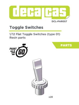 1/12 FLAT TOGGLE SWITCHES - DECALCAS - DCL-PAR057
