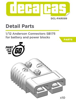 1/12  CONNECTORS SB175 FOR BATTERY AND POWER BLOCKS - 3D- DECALCAS- DCL-PAR099