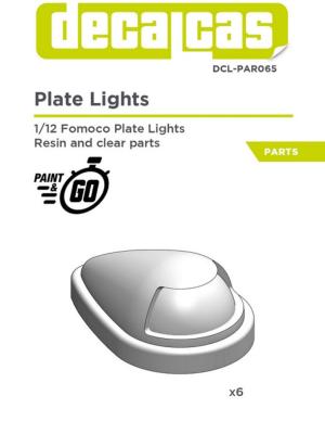 1/12 FOMOCO PLATE LIGHTS- DECALCAS - DCL-PAR065