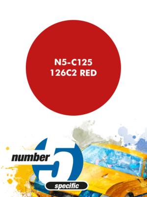 PEINTURE POUR AEROGRAPHE ROUGE FERRARI 126C2 -30 ML - NUMBER FIVE- N5-C125