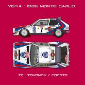1/43 Maquette LANCIA DELTA S4 WRC MONTE CARLO 1986-  model factory hiro K812