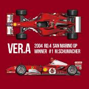 1/12 maquette en kit - Ferrari F2004 GP san marino  - model factory hiro K867