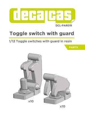 1/12 TOGGLE SWITCH WITH GUARD - DECALCAS - DCL-PAR019