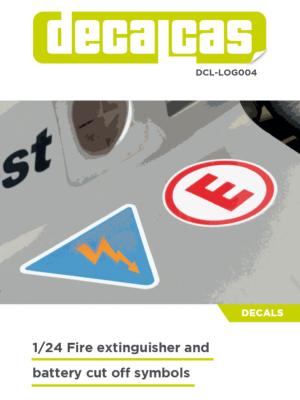 Décals 1/24 extincteurs et coupe circuit  - DECALCAS - DCL-LOG004
