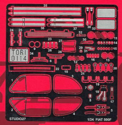 1/24 FIAT 500F  P/E UPGRADE PARTS - STUDIO27 - FP24239