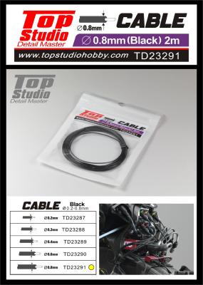 TD23291 - CABLE NOIR 0.8 mm - TOP STUDIO