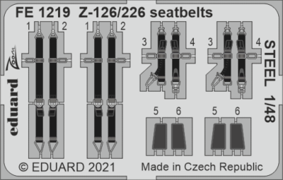 1/48 Z-126/226 SEATBELT STEEL 148 EDUARD- EDUFE1219