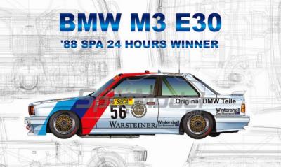 1/24 Maquette en kit BMW M3 E30 24 H SPA 1988- NUNU - NU-24017