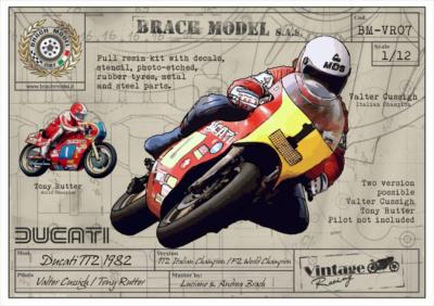 1/12 Maquette a monter DUCATTI TT2 1982 Tony Rutter - full kit - Brach model - BM-VR07