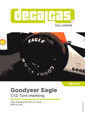 DECAL 1/12 MARQUAGE GOOD YEAR 80-85'- DECALCAS - DCL-LOG003