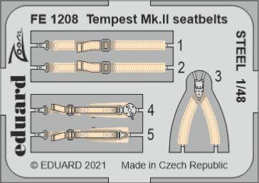 TEMPEST MKII SEETBELTS STEEL FOR1/48 EDUARD- EDUFE1208