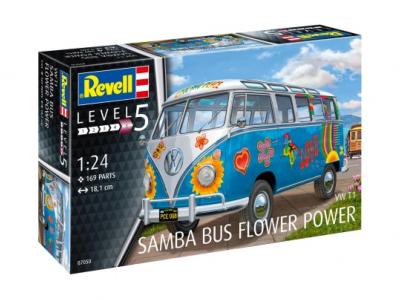 1/24 Maquette VW 1 SAMBA BUS FLOWER POWER - Revell - REV07050
