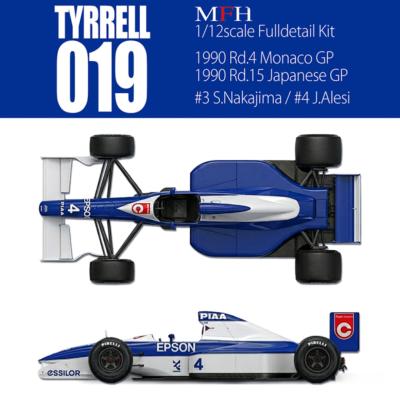 1/12 maquette en kit - Tyrrell 019 Gp monaco/ japon 1990 j.alesi - s.nakajima - model factory hiro K865