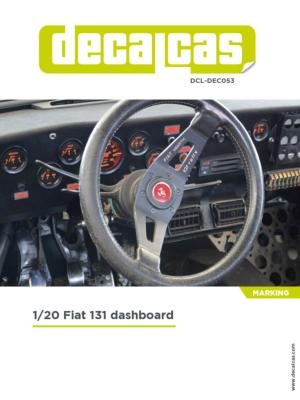 DECAL 1/20 FIAT 131 ABARTH TABLEAU DE BORD - DECALCAS - DCL-DEC053