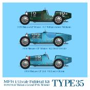 1/12 Maquette en Kit BUGATTI TYPE 35 GP Monaco 1929/1930 model factory hiro  K736 