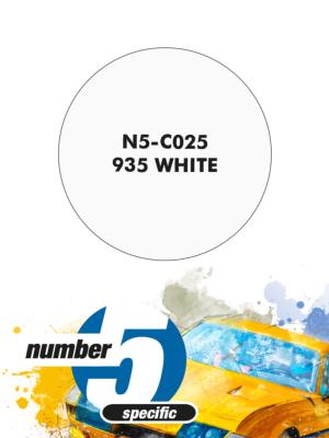 PEINTURE POUR AEROGRAPHE PORSCHE 935 WHITE - NUMBER FIVE- N5-C025