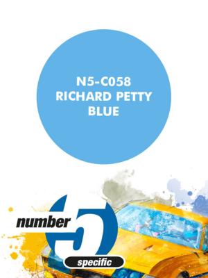 PEINTURE POUR AEROGRAPHE RICHARD PETTY BLUE -30 ML - NUMBER FIVE- N5-C058