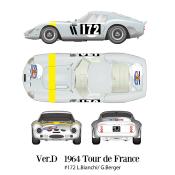 1/12 Maquette en Kit Ferrari 250 GTO TOUR DE FRANCE 1964 #172 model factory hiro K565