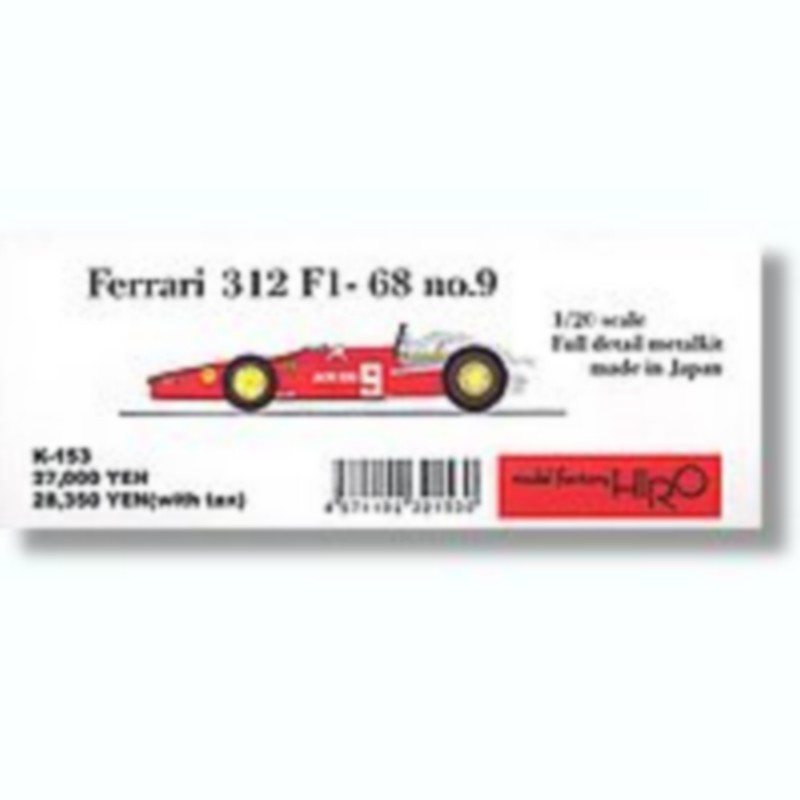 1/20 Kit Ferrari 312 F1 1968 model factory hiro k153