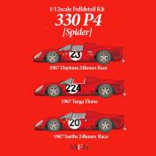 1/12 Kit Ferrari 330 P4 spyder LM67 #20 model factory hiro mfh k478