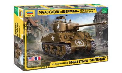 1/35  MAQUETTE M4A3 SHERMAN 76MM - ZVEZDA - ZVE3676