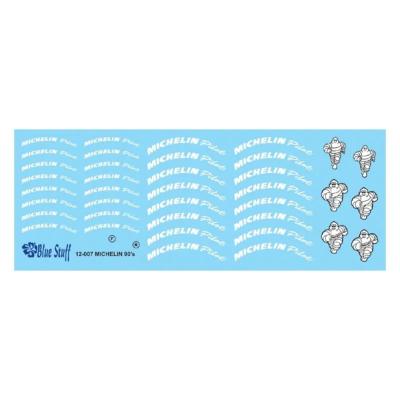 DECAL 1/12 - MARQUAGES MICHE LIN MOTOS 90' - BLUE STUFF - BS12-007