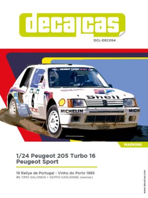 DECAL 1/24 PEUGEOT 205 TURBO 16 #6 TIMO SALINEN - DECALCAS - DCL-DEC054
