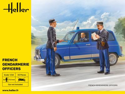 1/24 Maquette 3 FIGURINES GENDARMES - HELLER 82751 