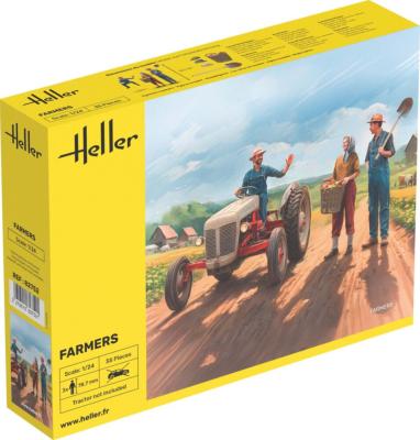 1/24 Maquette 3 FIGURINES FERMIERS - HELLER 82752 