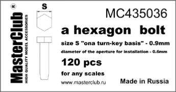 TETE DE BOULON EXAGONAL - résine 0.9mm -  Masterclub -  MC435036