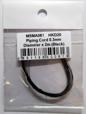 PIPING CORD 0.3MM X 2M BLACK - MSMA061