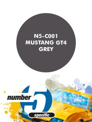 PEINTURE POUR AEROGRAPHE GRIS MUSTANG GT4- NUMBER FIVE- N5-C001