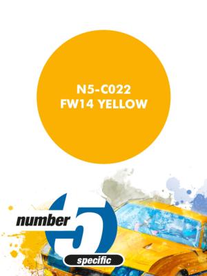 PEINTURE POUR AEROGRAPHE WILLIAMS FW14 YELLOW - NUMBER FIVE- N5-C022