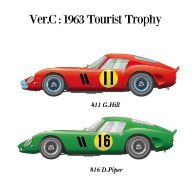 1/12 Maquette en Kit Ferrari 250 GTO TOURIST TROPHY 1963 #11 #16 model factory hiro K468