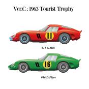 1/12 Maquette en Kit Ferrari 250 GTO TOURIST TROPHY 1963 #11 #16 model factory hiro K468