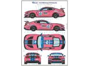 DECAL 1/24 FORD MUSTANG GT4 PF RACING 2022 - BLUE STUFF - BS24-020